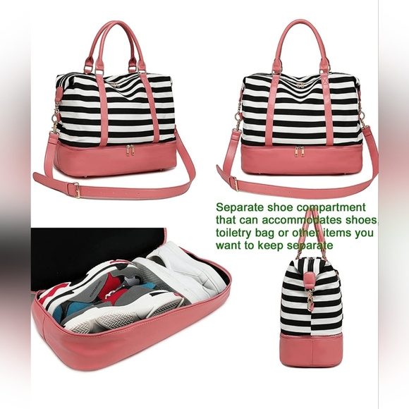 Overnight bag with bottom shoe compartment - Picture 4 of 4